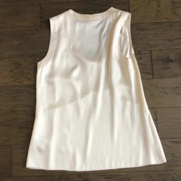 Tory Burch silk ivory cream top Sz 10 freshly dry cleaned - Picture 8 of 11